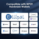 ELLIPAL Crypto Seed Phrase Backup, 316 Stainless Steel Metal Seed Phrase Storage with Lock Hole, 24 Words Backup, Compatible with BIP39 Hardware Wallets, Ledger, Trezor - Imported from UK