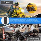 Blueskysea DV128 Motorcycle Dash Cam, 1080P Dual Lens Video Recorder Motorcycle Camera with 2.7” LCD Front & Rear Waterproof DVR with G-Sensor, Loop Recording, GPS, Manual Lock, Night Vision, 130° Angle - Imported from UK