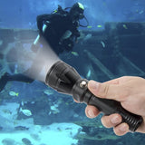 Scuba Diving 1800 Lumens Flashlight, LED Super Bright IPX8 Waterproof Dive Light Torch for Underwater 100M Submersible Lights with 3 Modes (Container Product Without Box) - Imported from UK