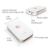 HP Sprocket Photo Printer, Portable Print Social Media Photos on 2x3" Sticky-Backed Paper (Container Product Without Box) - Imported from UK