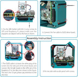 52Pi ABS Mini Tower RGB Cooling Fan With 0.96 inch OLED Display UPS Case Kit for Raspberry Pi 4B (Transparent) - Imported from UK