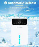 JERVAMNI 1500ml Portable Dehumidifier,&nbsp; Moisture & Mold Control with 12 Hour Timer, Auto Off/Defrost, Color Lights - Imported from UK