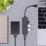 AUKEY USB C Hub, Ultra Slim with 4 USB 3.0 Data Ports - Imported from UK