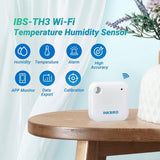 INKBIRD IBS-TH3 WiFi Thermometer Hygrometer Monitor, Smart Temperature Humidity Sensor with App Notification Alert, Data Export, Remote Monitor for Room Greenhouse Incubator Wine Cellar - Imported from UK