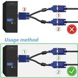 VGA Splitter Cable 10" VGA Y Cable for Screen Duplication 15P VGA Male to 2 VGA SVGA Female  - Imported from UK