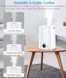 Kollea 4L Ultrasonic Cool Mist Humidifier with Fan & Remote Control, Top Fill Quiet Operation Auto Shut-Off Large Humidifier - Imported from UK