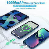 AOGUERBE 10000mAh Magnetic Wireless Power Bank, Wireless Fast Charging 15W Portable Charger Battery Pack, PD 20W & QC 22.5W USB C Port - Imported from UK