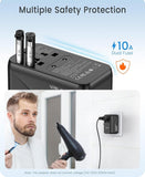 LENCENT Universal Travel Adapter, 100W GaN III Tech International Adapter with 2 QC4.0 USB-A + 2 PD3.0 Type-C PPS Fast Charging, Worldwide Wall Charger - Imported from UK