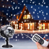 LED Snowfall Lights, Snowfall Decorative Christmas Projector Indoor Outdoor Waterproof Landscape Snowflake Christmas Lamp with Remote Control for Halloween Birthday Party Wedding Garden - Imported from UK