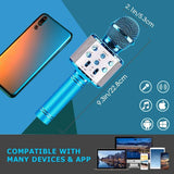 Spark Karaoke Bluetooth Wireless Microphone HiFi Speaker for Phone/Pad/TV with LED Lights - Imported from UK