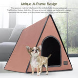 Mindkoo Pet House, A-Frame Heated Cat House For Outdoor & Indoor Use (Container Product as it is, No Warranty, No Guarantee, No Return, No Exchange) - Imported from UK