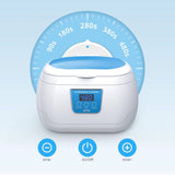 MTM 600ml Ultrasonic Cleaner, 43000Hz Ultrasonic Stainless Steel Tank with 5 Time Settings for Cleaning Jewelry Glasses Watches Dentures Coins CDs & More - Imported from UK