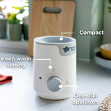 Tommee Tippee Easiwarm 480W Bottle Warmer, Warms Baby Feeds to Body Temperature in Minutes, Automatic Timer, One-Dial Operation (Amazon Container Product Without Box) - Imported from UK