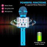 Spark Karaoke Bluetooth Wireless Microphone HiFi Speaker for Phone/Pad/TV with LED Lights - Imported from UK