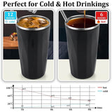 Vacuum Insulated Stainless Steel Cup 600ml Insulated Tumbler with Straw & Lid Leak Proof Double Wall Insulated Cup for Iced Coffee, Tea, Water, BPA Free - Imported from UK