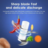 Electric Garlic Masher with 2 Handheld Cup 300ml & 150ml, 45W 2-in-1 Garlic Onion Vegetable Choppers with 2 & 3 Sharp Blades, USB Charging - Imported from UK