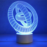 Optical Illusion 3D Lamp, 7 Colour Changing GYRO Lamp, 3D Night Light, Table Desk Novelty Lamp - Imported from UK