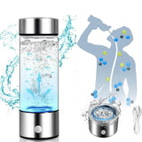 Hydrogen Rich Water Bottle, 3 Min Quick Electrolysis Portable Hydrogen Water Ionizer Machine, Water Glass Health Cup for Office Travel & Daily Drinking - Imported from UK