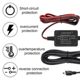 Carpuride DC23V/12A power adapter with black and red wires
