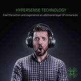 Razer Nari Ultimate Wireless 7.1 Surround Sound Gaming Headset THX Audio & Haptic Feedback Auto-Adjust Headband Chroma RGB Retractable Mic (Without Wireless Receiver)- Imported from UK