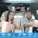 2 Channel Dash Cam Front + Inside, 1080P FHD Car Camera with Super IR Night Vision, WDR, G-Sensor, Loop Recording, Parking Monitor, 24 Hours Recording, Support 32GB Max - Imported from UK