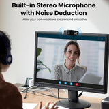 Wansview 1080P HD USB Webcam with Dual Microphone & Auto Light Correction, Plug & Play Web Cam for Video Streaming, Conference, Gaming & Study - Imported from UK
