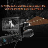 Bestsight Night Vision Rifle Scope, 5" Display Screen with 5W 850NM Infrared Illuminator, (Day & Night), 38-44mm Eyepiece Scope (Optic Sight) - Imported from UK