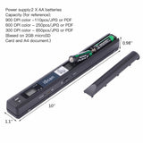 iSCAN 900DPI A4 Document Portable Scanner, Handheld for Business, Photo, Picture, Receipts, Books, JPG/PDF Format Selection, Micro SD Card Hand Scanner - Imported from UK