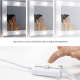 Vanity Makeup Mirror Lights, LED Strip Kit with Touch Sensor Dimmer Switch & Power Adapter, 14 Bulbs, Mirror Not Included [Energy Class F] - Imported from UK