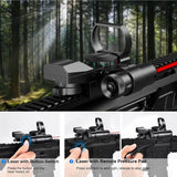 CVLIFE Reflex Sight Red Dot Sight Red Green 4 Reticle Optics with Laser & Pressure Pad Switch for 20mm Rail - Imported from UK
