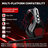 MPOW Iron Gaming Headset, 7.1 Surround Sound with RGB Lighting Effects, Magic EQ Setting, Noise Cancelling Microphone USB/3.5mm Dual Mode - Imported from UK