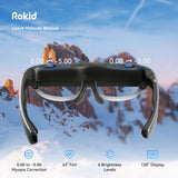 Rokid Air AR Glasses Augmented Reality Wearable Tech Headsets Smart Glasses for Movie Video Display, Myopia Friendly Portable Massive Screen with 1080P OLED Dual Display, 43°FoV, 55PPD - Imported from UK