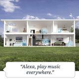 Amazon Echo Dot (5th Gen) with Clock, Vibrant Sound Smart Speaker with Alexa + Wi-Fi & Bluetooth, Great for Bedrooms, Dining rooms and Offices (Twilight Blue) - Imported from UK