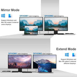WAVLINK USB 3.0 / USB C Dual 4K Display Docking Station with DisplayPort & HDMI, Support 65W Power Charge - Imported from UK