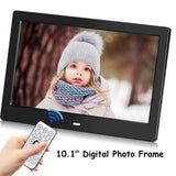 Digital Photo Frame with 10.1" 1024×600 LCD Screen Photo/Music/Video Player/Calendar/Alarm with Remote Control Auto-rotate & Wall Mountable - Imported from UK