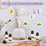 Oukzon Essential Oils Set 6 x 10ml Bottles, 100% Pure & Natural Aromatherapy Aroma Oil for Diffuser - Imported from UK