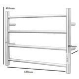 EASYHOME 4 Bars Towel Warmer, Premium Stainless Steel Wall Mounted Heated Towel Rail with Built-in Timer for Bathroom - Imported from UK
