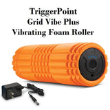 TriggerPoint Grid Vibe Plus Vibrating Foam Roller, High-Density EVA, 4 Vibration Frequencies for Pain Relief, Muscle Relaxation & Faster Recovery, Cordless & Rechargeable Portable Compact Design - Imported from UK