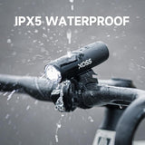 XOSS XL800 Bike Headlight, Aluminum, USB-C Rechargeable, Waterproof, 800 Lumens Bicycle Light with 5 Modes, Front Light Easy to Install for Road/Mountain Cycling - Imported from UK