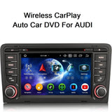 AUMUME 8-Core 4GB RAM+64GB ROM Android 14 Car Stereo GPS Sat Nav for AUDI A3/A4 7" DVD Player, Supports IPS Touch Screen Wireless CarPlay Android Auto DSP DAB+ Bluetooth 5.0 OBD2 WiFi - Imported from UK