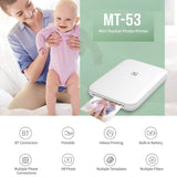 HPRT MT53 Wireless BT Instant Photo Printer Portable Mini Mobile Photo Printer Inkless Technology Support AR Photo Function Used with App Compatible with iOS Android - Imported from UK