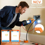 OWON Bluetooth Clamp Meter + Scope, 1000V AC/DC Voltage Tester 1000A Current Test with 1MHz Oscilloscope Multimeter 3 in 1 Functions Clamp Meter with 2.8" IPS LCD Display - Imported from UK