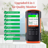 Inkbird Air Quality Meter, Indoor Air Quality Pollution Detector Accurate Tester for HCHO (Formaldehyde) TVOC PM2.5/PM1.0/PM10, Real Time Temperature Humidity Data Monitoring Meter - Imported from UK