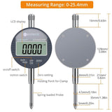 Neoteck 0.0005''/0.01mm DTI Digital Dial Indicator - Imported from UK