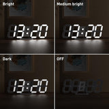 3D 15" LED Digital Wall Clock with Remote Control, Large Display 12/24H Date Temperature Snooze Adjustable Brightness Clock for Warehouse Office Home Living Room - Imported from UK