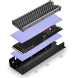 JEYI Cool Warship NVME NGFF M.2 Heatsink, PCIE NVME or SATA M2 2280 SSD Double-Sided Heat Sink - Imported from UK