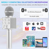 Wowstar Portable Rechargeable Wireless Bluetooth Microphone & HiFi Speaker KTV Handheld Karaoke Singing Mic with LED Lights For Kids & Adults, Best For Indoor Outdoor Entertainment - Imported from UK