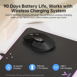 Rapoo MT760M Multi-Mode Wireless Optical Mouse, Bluetooth 5.0 & 2.4G Multi-Mode Connection Up to 4 Devices, 11 Programmable Buttons, 4000 DPI HD Sensor (Container Product Without Box) - Imported from UK