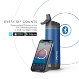 HidrateSpark PRO 21oz Smart Water Bottle, Insulated Stainless Steel, Tracks Water Intake with Bluetooth, LED Glow Reminder When You Need to Drink, Chug Lid - Imported from UK