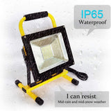 LED Flood Light, 50W Rechargeable IP65 Waterproof 5000LM Work Light with Detachable Stand, Security Emergency Site Light - Imported from UK